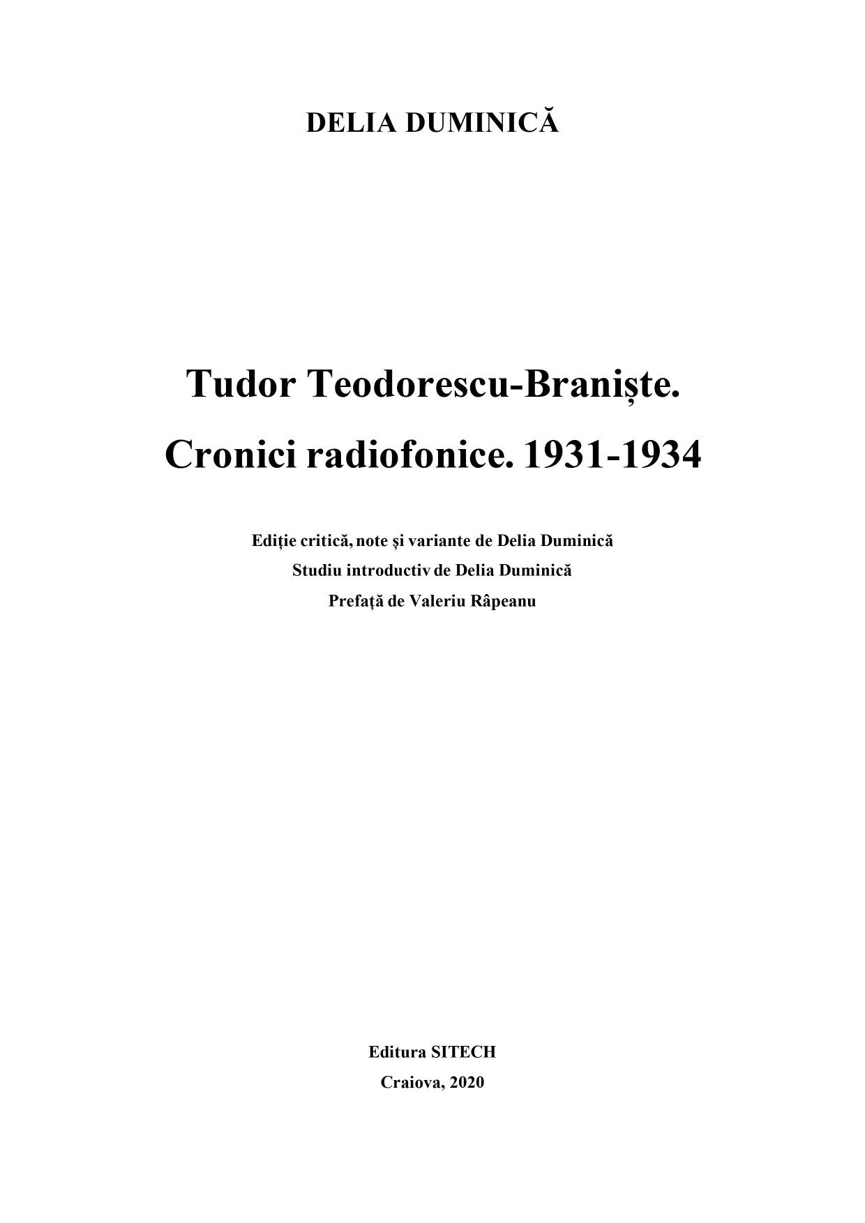 Tudor Teodorescu-Braniște - Cronici radiofonice 1931-1934