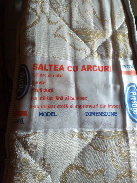 Saltea pat cu arcuri,ptr.o persoana