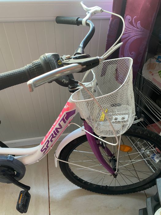 Bicicleta fete Alb cu Mov