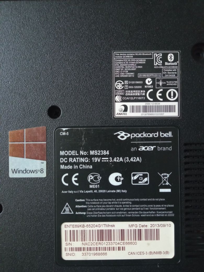 Noutbook Acer Windows 8 Srochno sotiladi