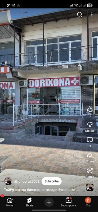 2 qavatli do'kon podvali bilan