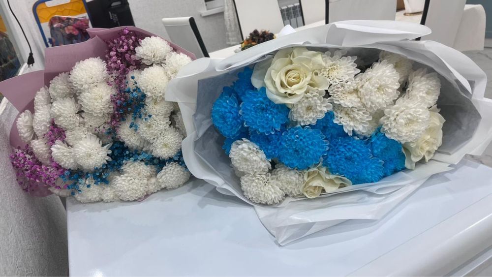 екі гүл 15 мың теңге , көлемді гүл букеті — туған күннен қалған