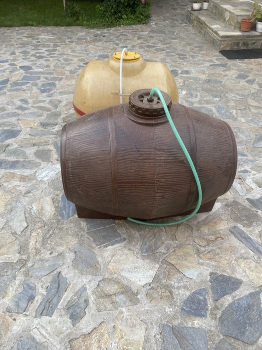 Vand butoi de plastic alimentar,de lemn de stejar si fibra de sticla p