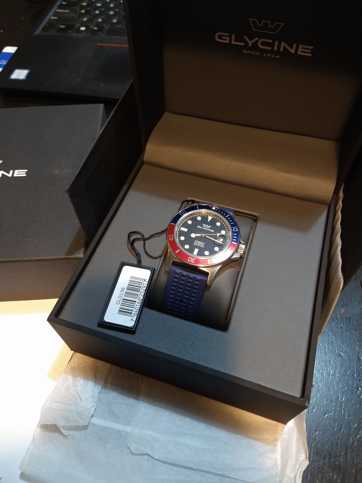 Glycine automatic combat sub GL0196 Pepsi