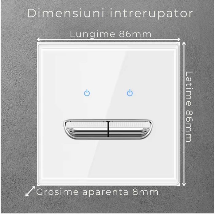 Intrerupatoare cap scara, design modern, functie de revenire,alb/negru