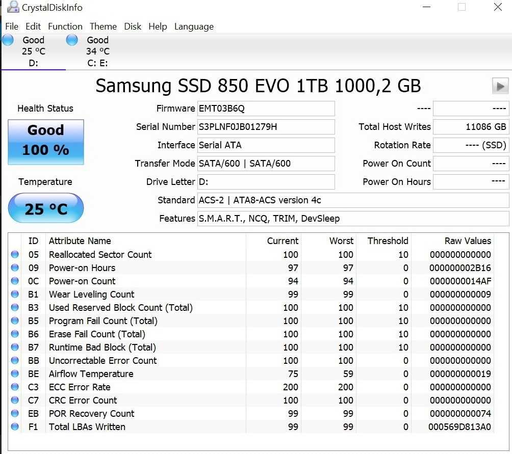 SSD Samsung 850 EVO , 1 TB , SATA III , 2.5" , MZ-75E1T0 , BOX