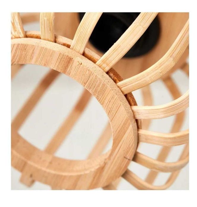 Lustra Inspire  Pecan, Bambus,  Metal, IP20, Negru/Bej