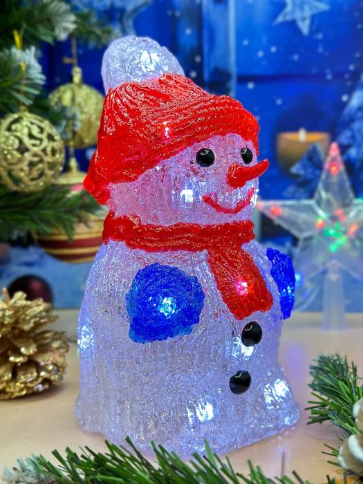 Светещо мече или снежен човек - Коледна LED фигурка