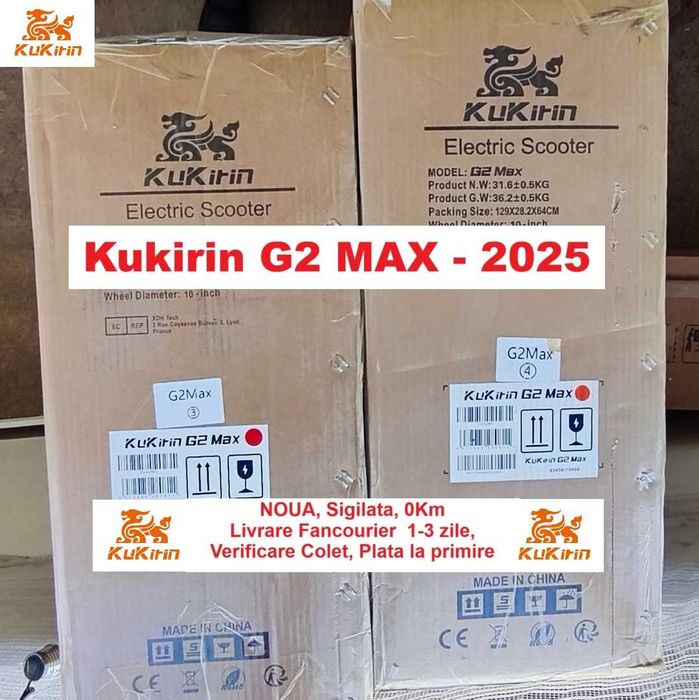 Sigilata, Noua‼️ G2 Max Kuklrln ‼️1000W 60Km/h, Baterie 20Ah + Scaun