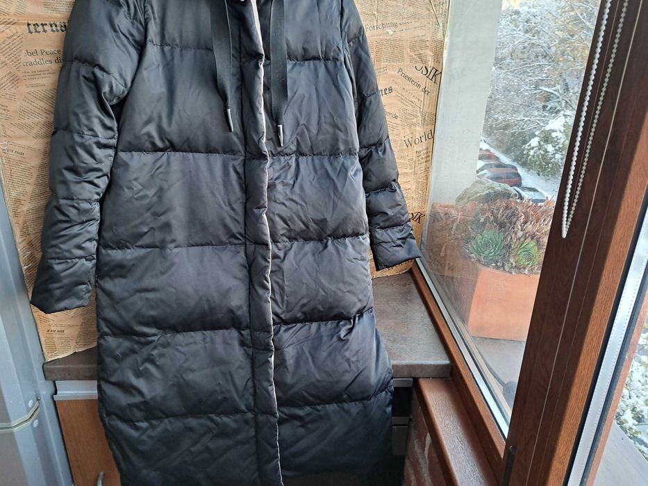 дамско яке,зимно,дълго Пухено,шуба гъши пух,две лица