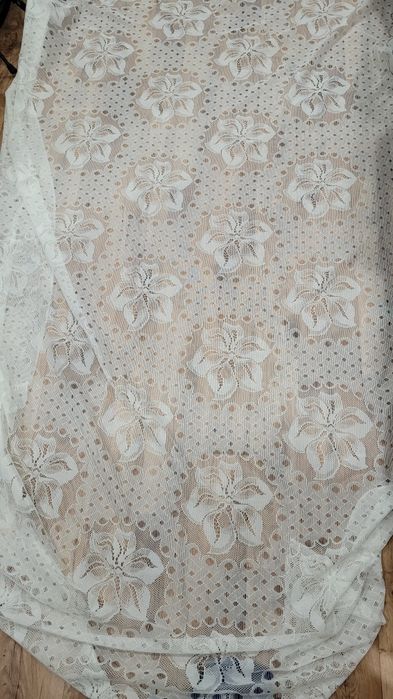 Тюль белая плотная