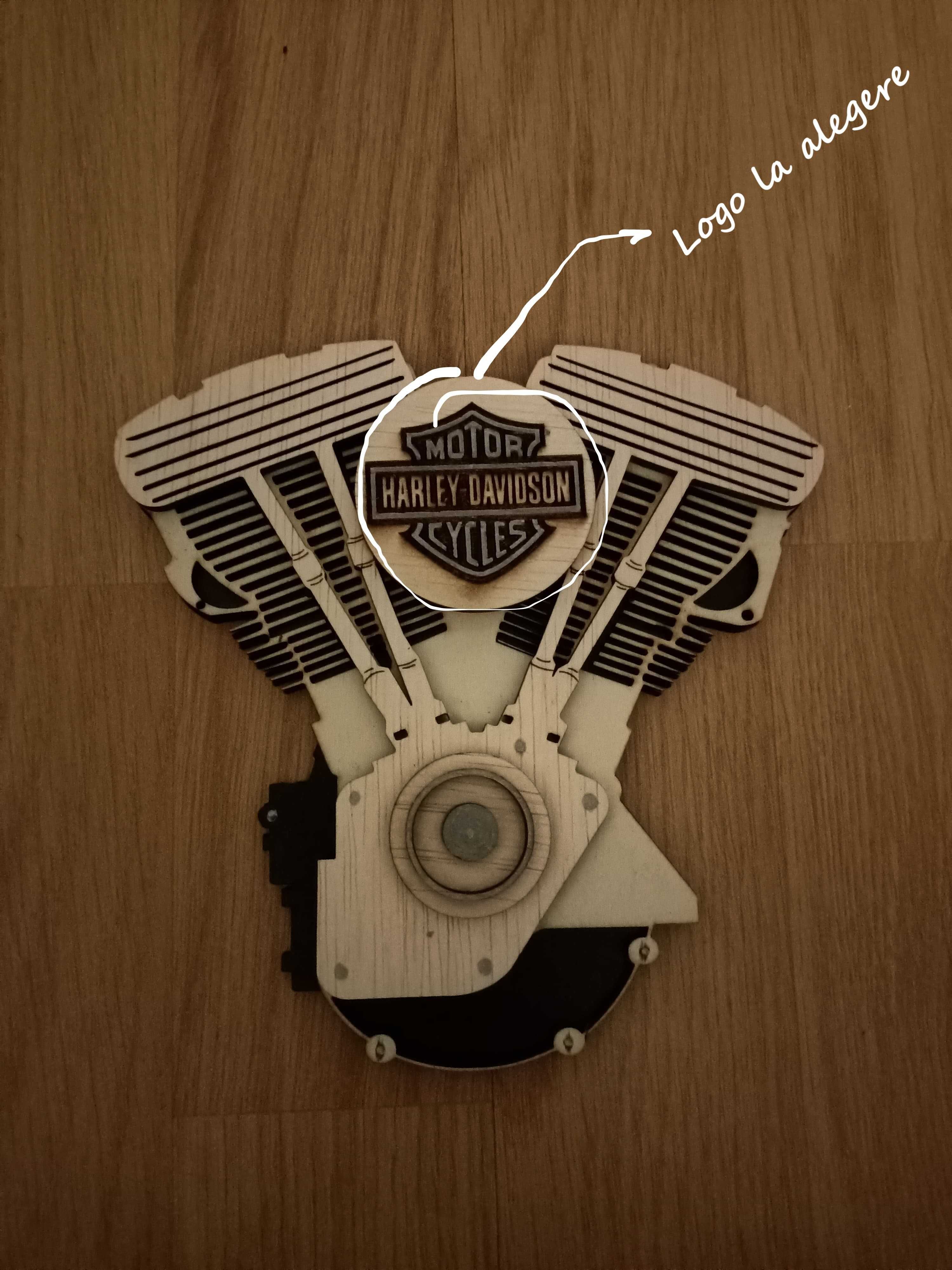 Macheta motor V-twin Harley Davidson cadou personalizat