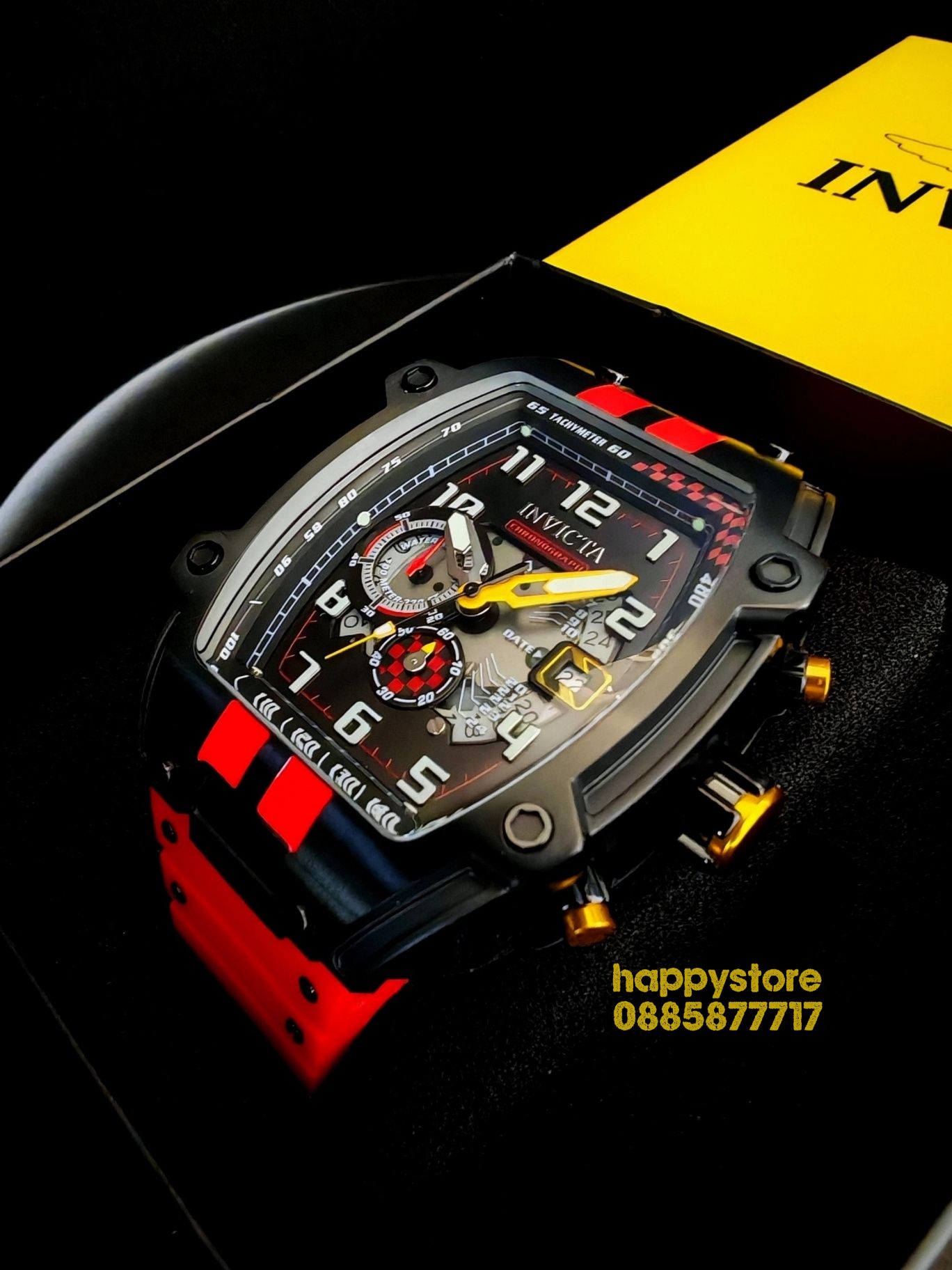 INVICTA S1 Rally Diablo Red 48-68 mm, Инвикта нов ръчен часовник
