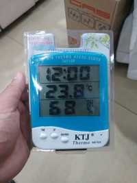 Термометр с гигрометром и часами KTJ-TA218B (Есть Доставка)