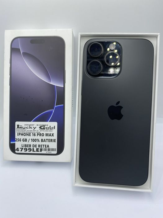 Iphone 16 pro max 256gb 100% baterie #47868