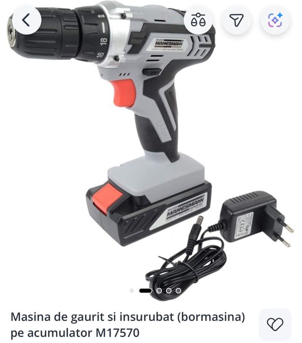 MDM vinde: Masina de gaurit si insurubat Mannesmann M17570+Inc+Baterie