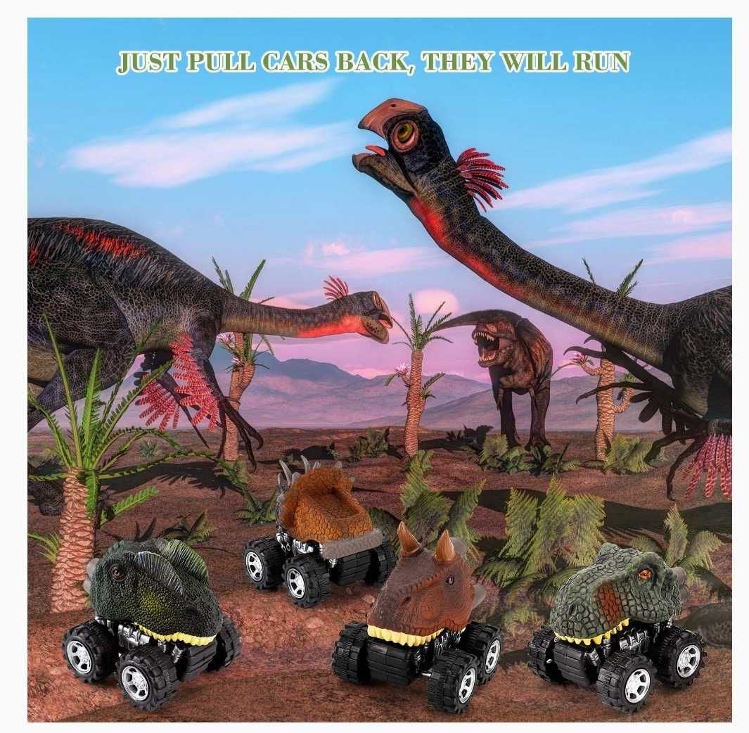 ЗАБАВНИ ИГРАЧКИ НА ДИНОЗАВРИ 4 епични коли с глава на динозавър