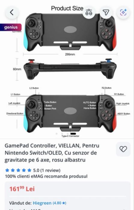 Joystick Gamepad Nintendo Switch