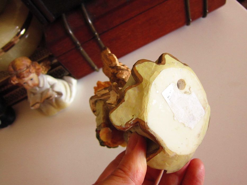 cadou rar Craciun Inger superb cu rochie Verde colectie Germania 1980