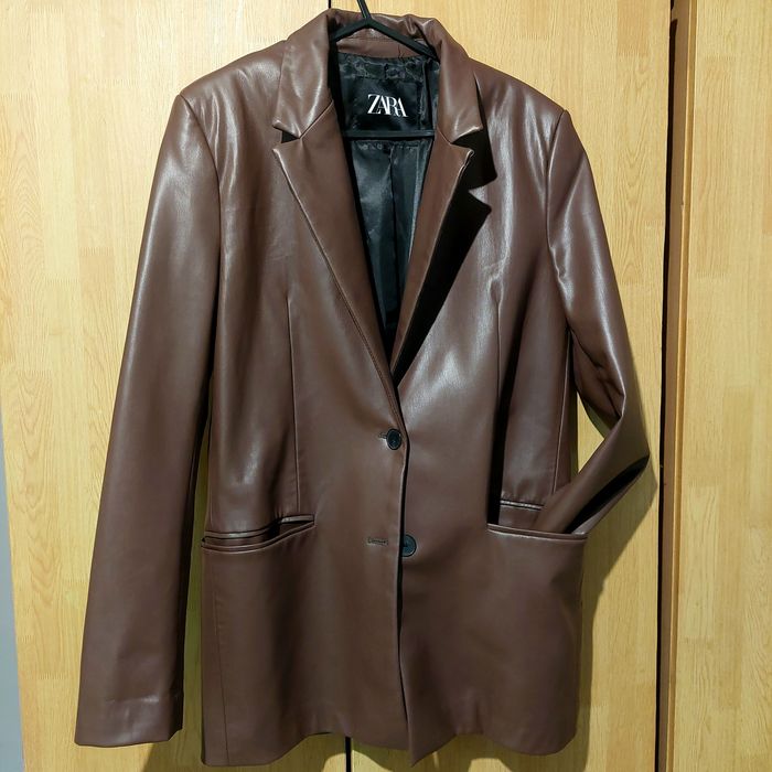Кожено сако, blazer на Zara