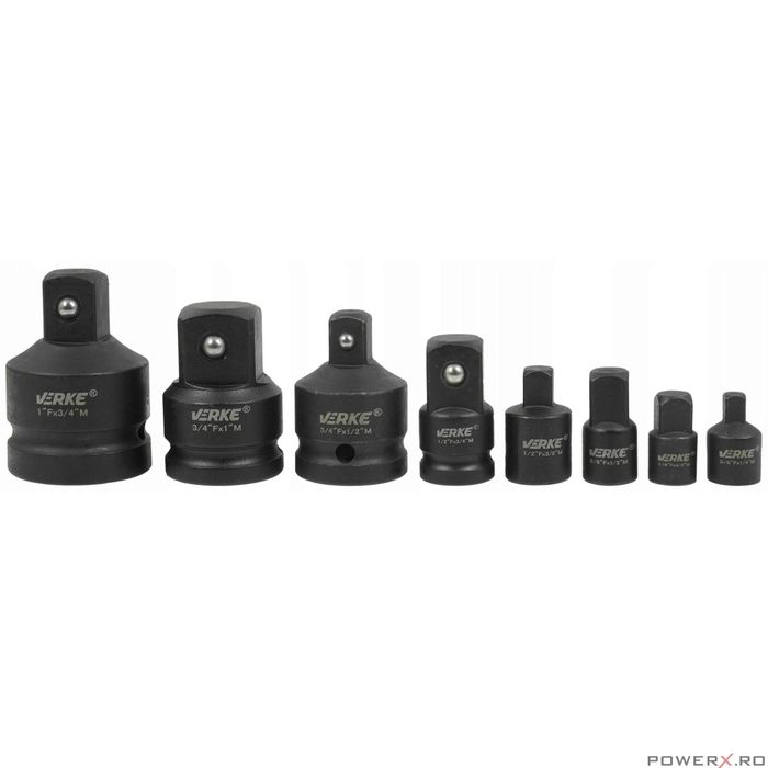 Set reductoare de impact, 1/4, 1/2, 3/4, 3/8, 8 piese, Verke