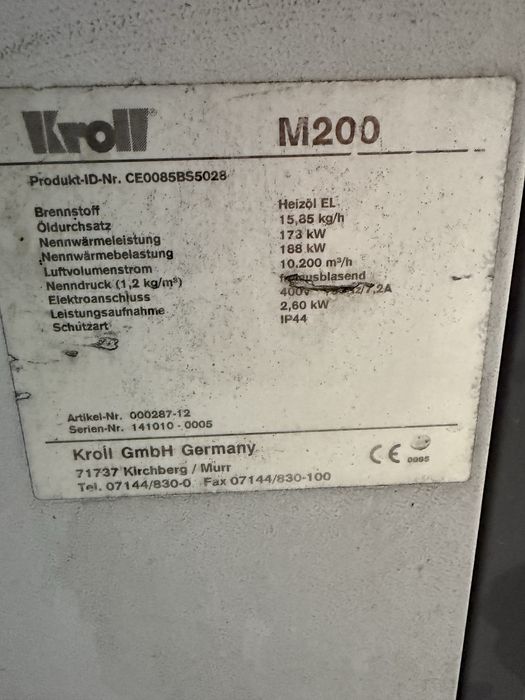 Generator aer cald M200 pentru hale..service uri,baloane fotbal..etc