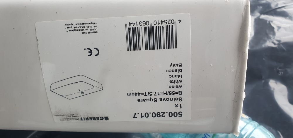 Geberit Selnova Square lavoar 55x44 cm dreptunghiular