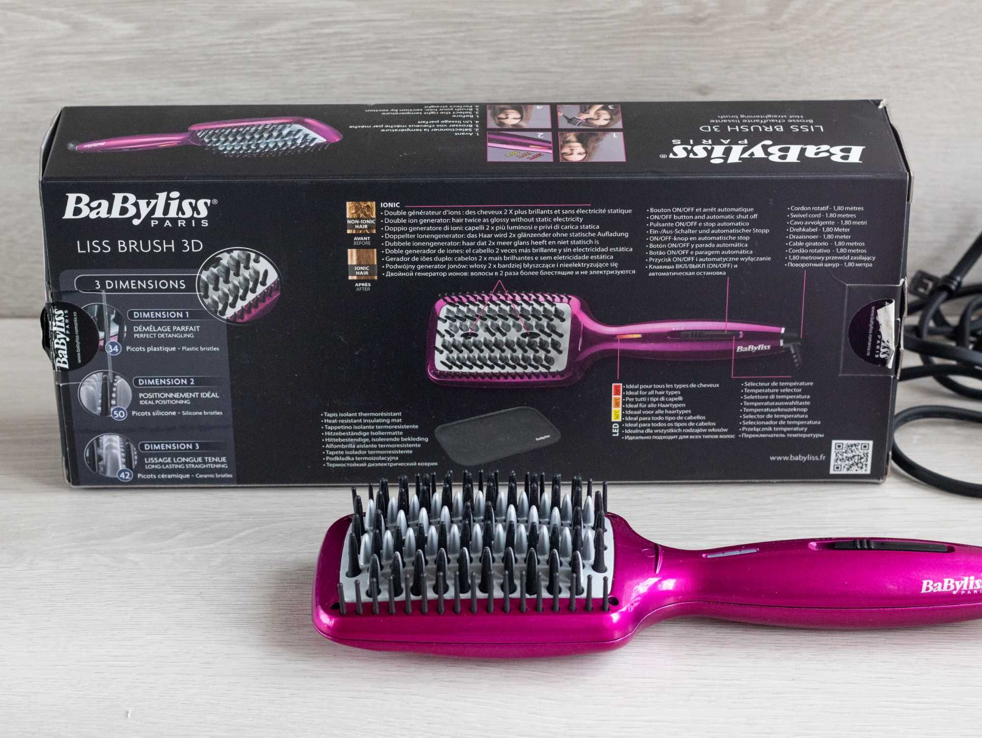 BABYLISS Perie de îndreptat părul LISS BRUSH 3D