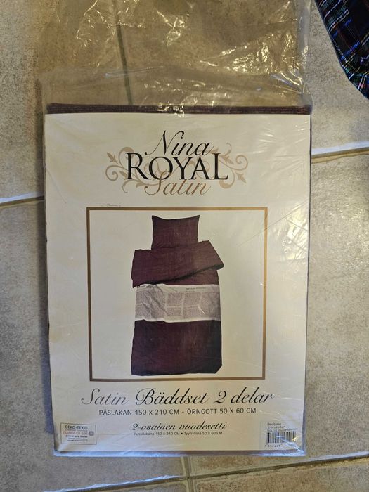 Lenjerie pat 2 piese Nina Royal Satin, noua, sigilata