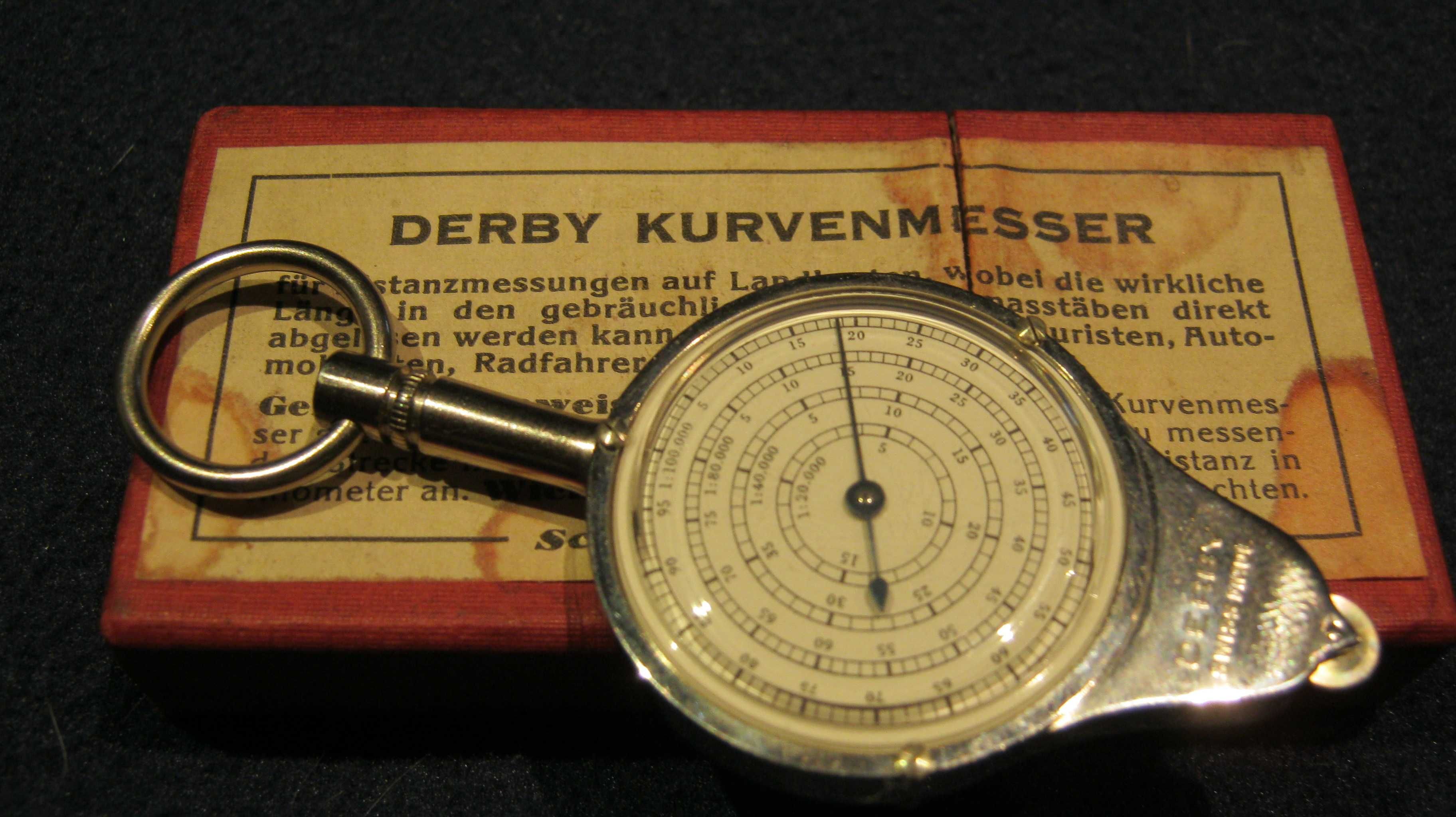 Instrument masura distante la scara,harti,DERBY KURVENMESSER,1930