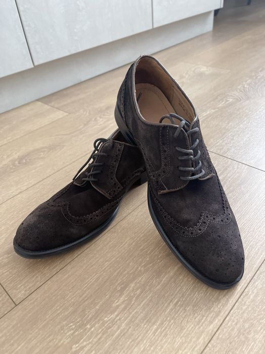 Pantofi eleganți de piele intoarsa, culoarea maro, marimea 44, PierOne