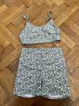 Set Pantaloni S scurți gimnastica yoga sport jogging colanți flori