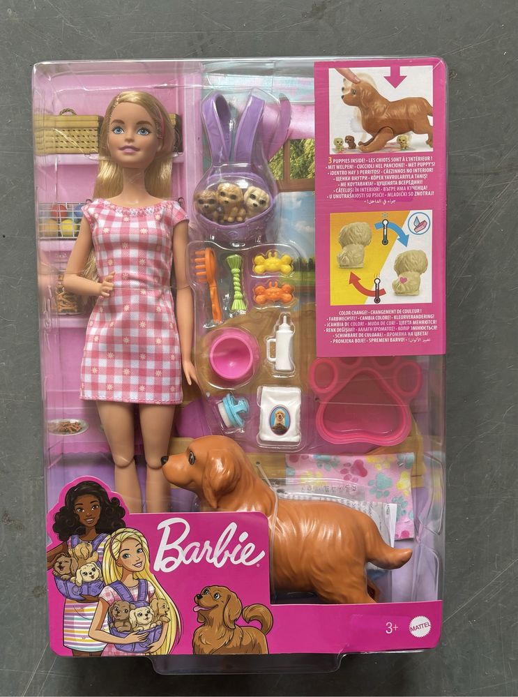 Set de joaca Barbie - Papusa cu catelusa si pui