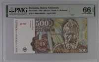 Bancnota gradata PMG 66 EPQ 500 LEI 1991 Aprilie