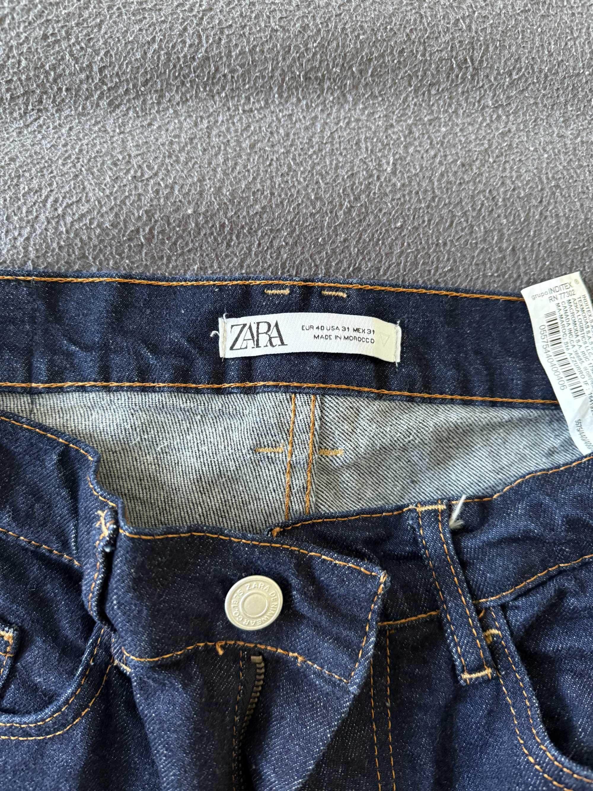 Zara Зара мъжки дънки индиго синьо 40