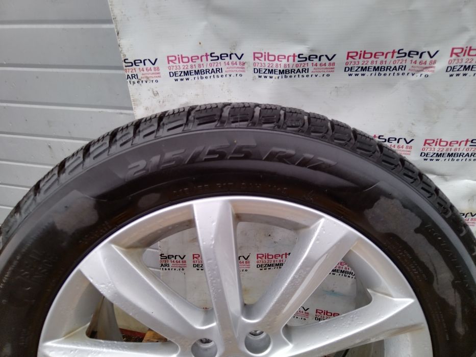 Set jante Volkswagen 5x112 R17 cu anvelope vara Pirelli