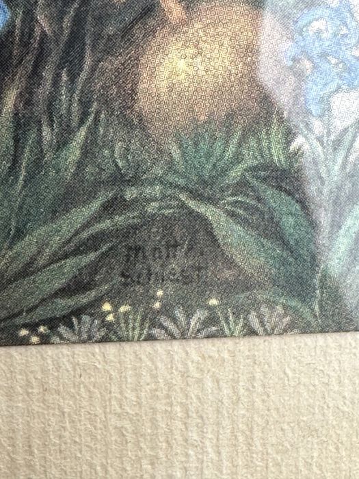 Tablou vechi pt camera copii/Pruncul Isus - semnat MATTHAUS SCHIESTL