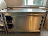 Masa tip dulap cu usi glisante din inox, dimensiuni la cerere