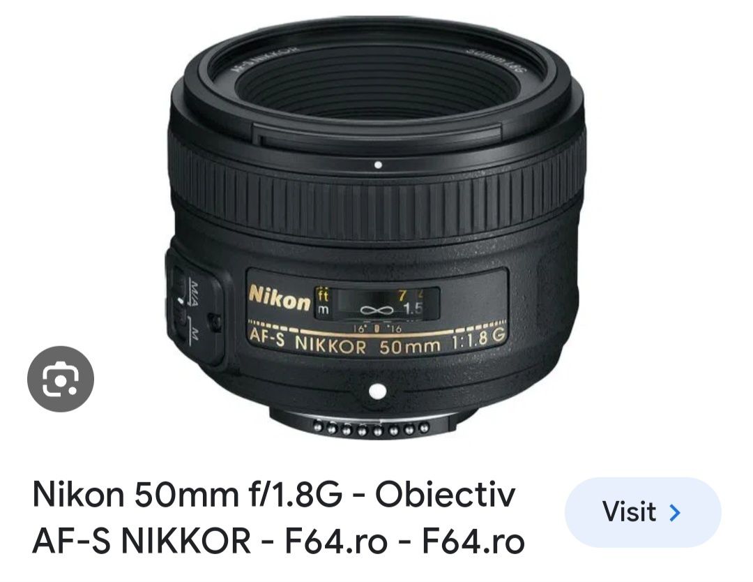 Nikon 50mm f/1.8G - Obiectiv AF-S NIKKOR