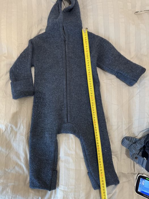 Vand overall lana Halfen, pantaloni Disana, caciula Disana