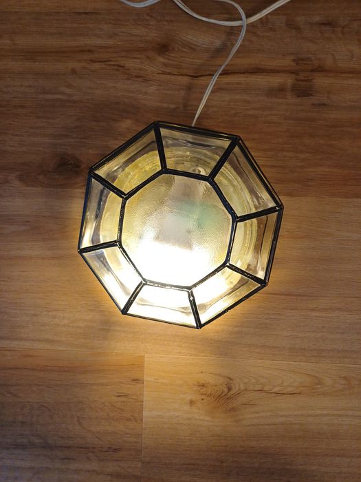 Accesoriu decor lumina vintage colectie sticla Limburg Germania 1960