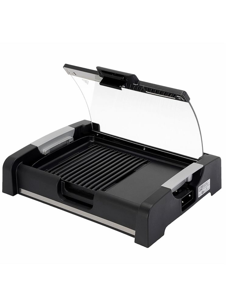 Grătar electric /plita 1650w cu capac , 35x25 cm cu tava scurgere