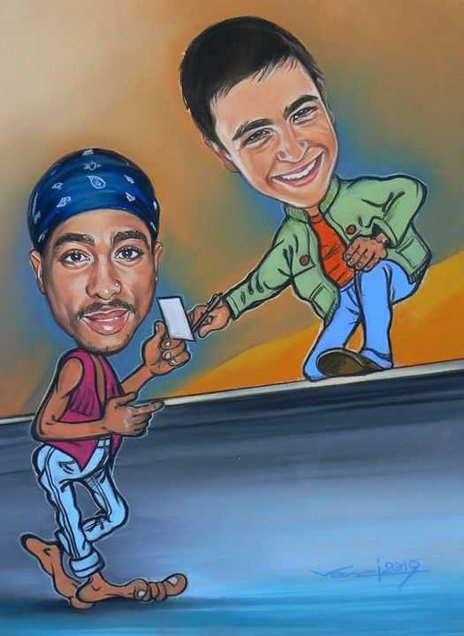 Ръчно рисувани карикатури по снимка