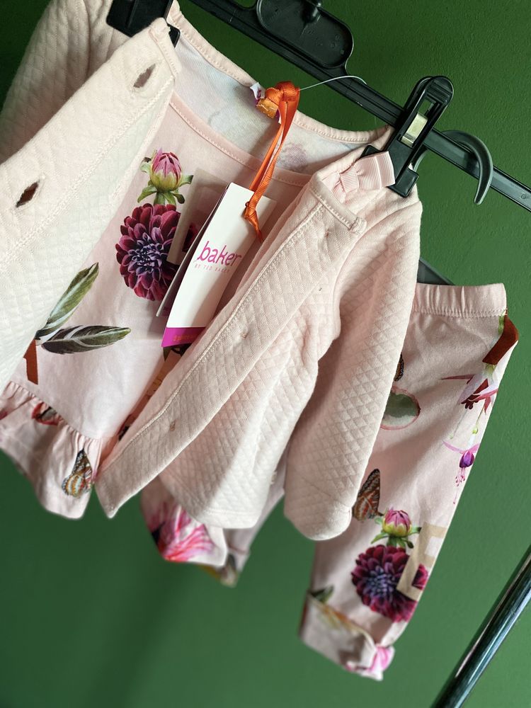 Ted Baker Оригинален розов бебешки комплект 3-6 месеца