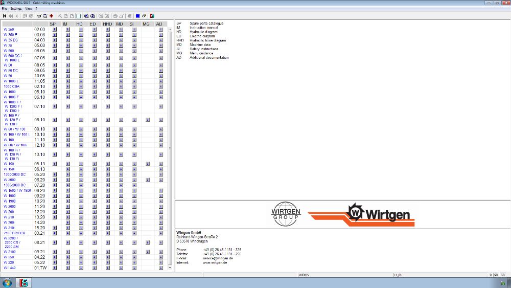 Wirtgen widos Spare Parts Catalog (01.2013)