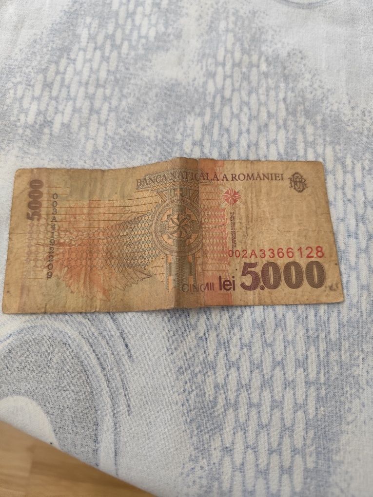 Vand bacnota veche de colectie Lucian Blaga 5000 de lei