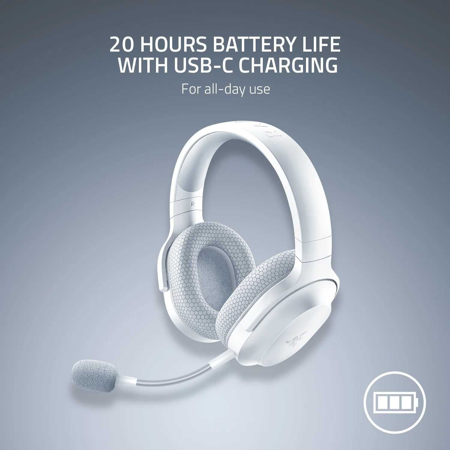 [НОВЫЕ] Наушники RAZER Barracuda Wireless Gaming Headset Mercury White