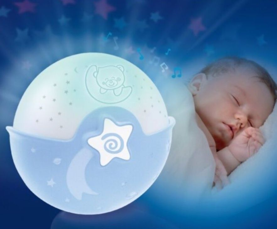 Lampa de veghe muzicala cu proiector si senzor de sunet Infantino