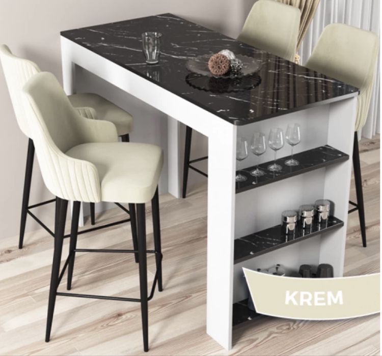 Set masa bar cu 4 scaune