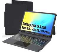 Калъф с клавиатура за Samsung Galaxy Tab S8+ 2022/S7 FE 2021/S7+ 2020